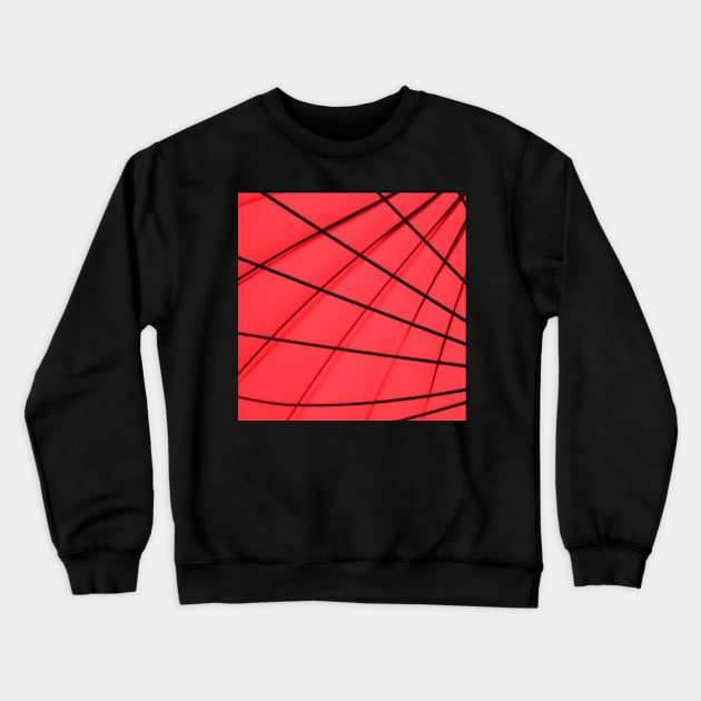 Red and Black Abstract Crewneck Sweatshirt by the kratingdaeng